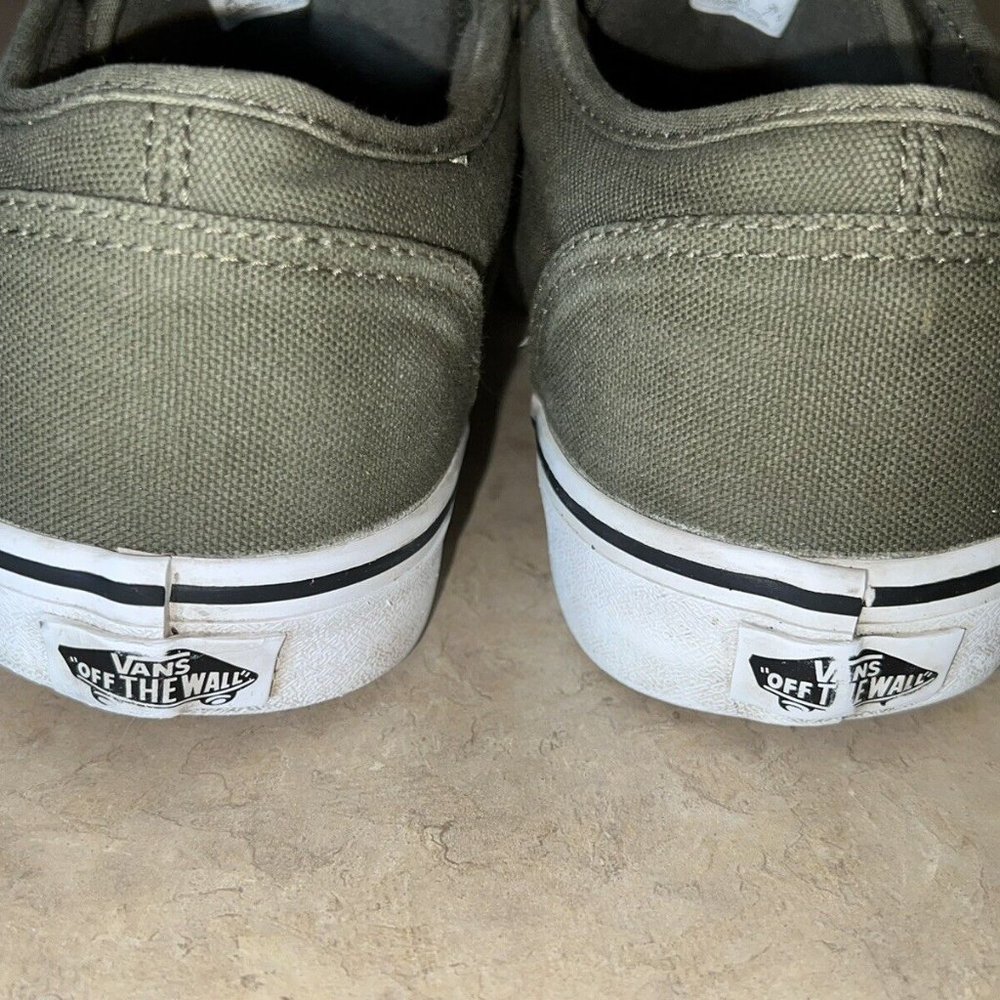 VANS NICE ARMY GREEN LOW SNEAKERS - MENS SZ 9 - Picture 3 of 8